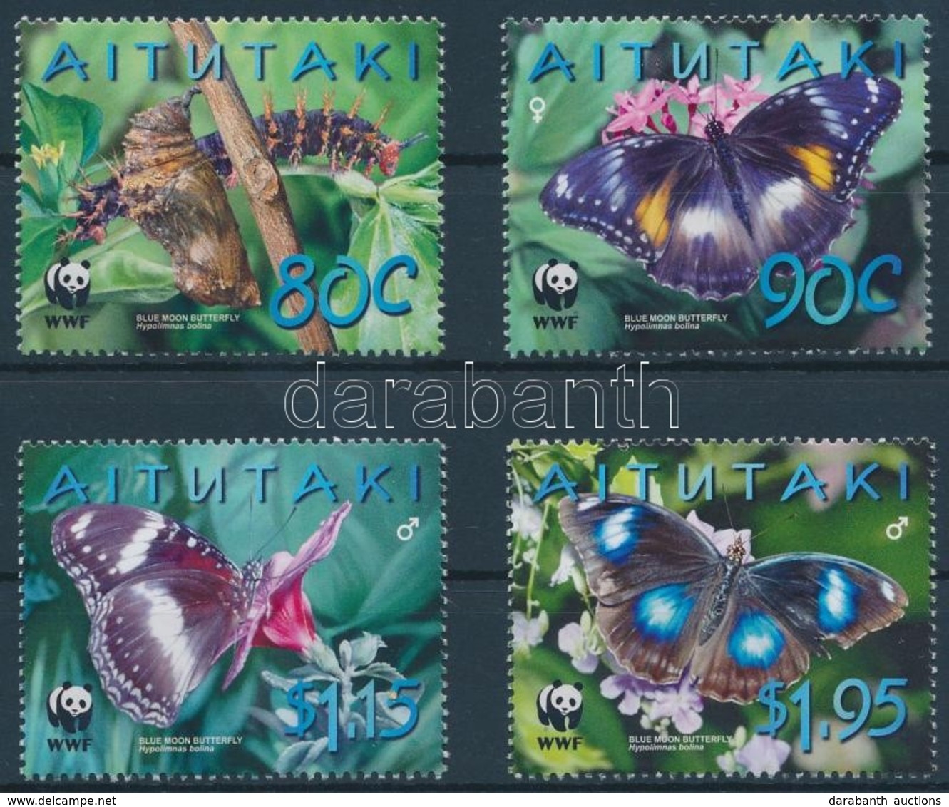 ** 2008 WWF: Lepkék Sor Mi 778-781 - Altri & Non Classificati