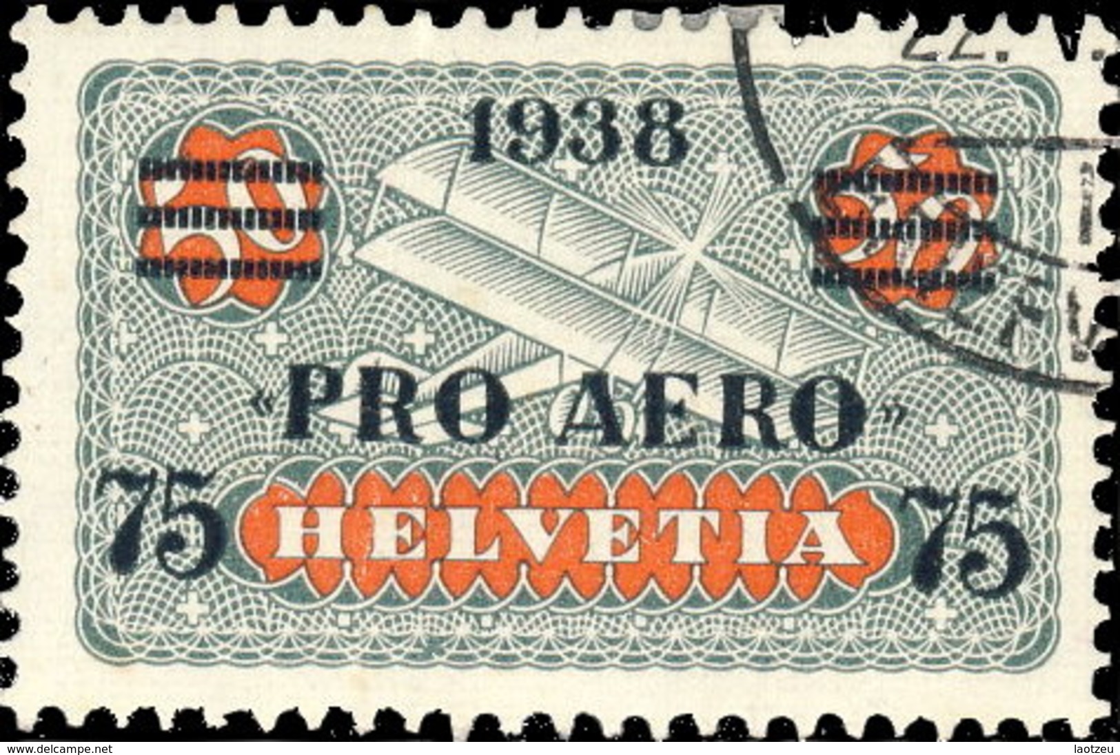 Suisse Poste Aérienne 1938. ~ A 26 - Timbre De 1924 Surchargé - Oblitérés