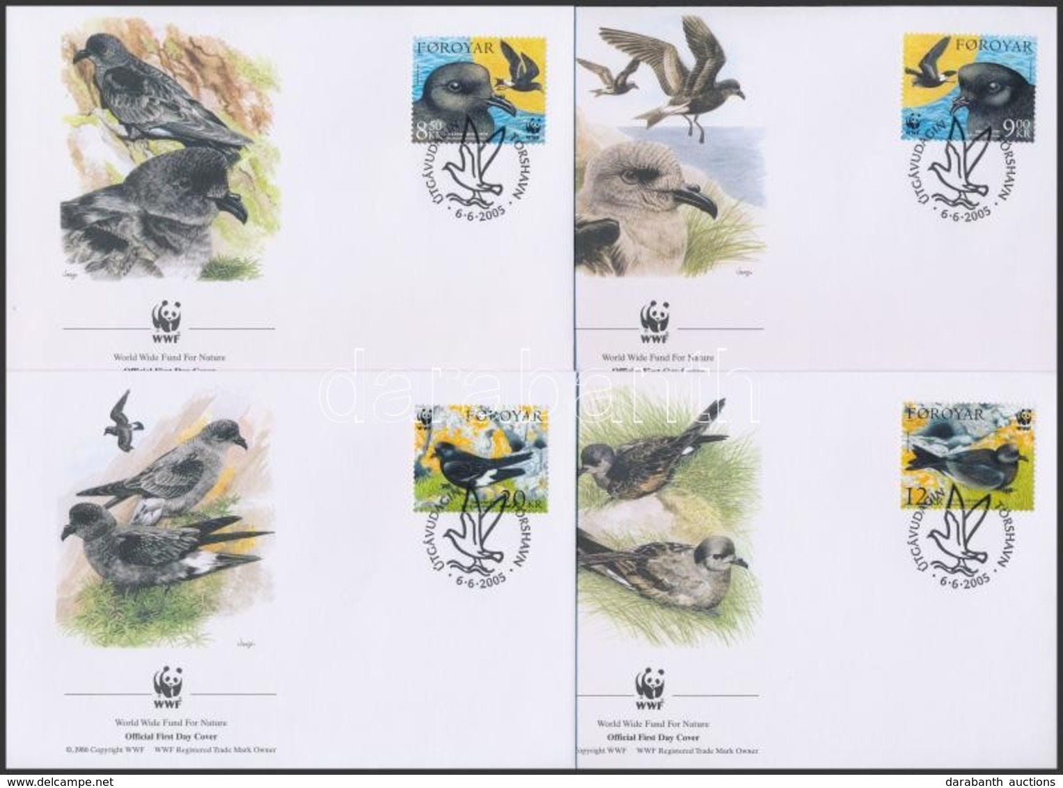 2005 WWF: Madarak Sor 4 Db FDC-n Mi 530-533 - Autres & Non Classés