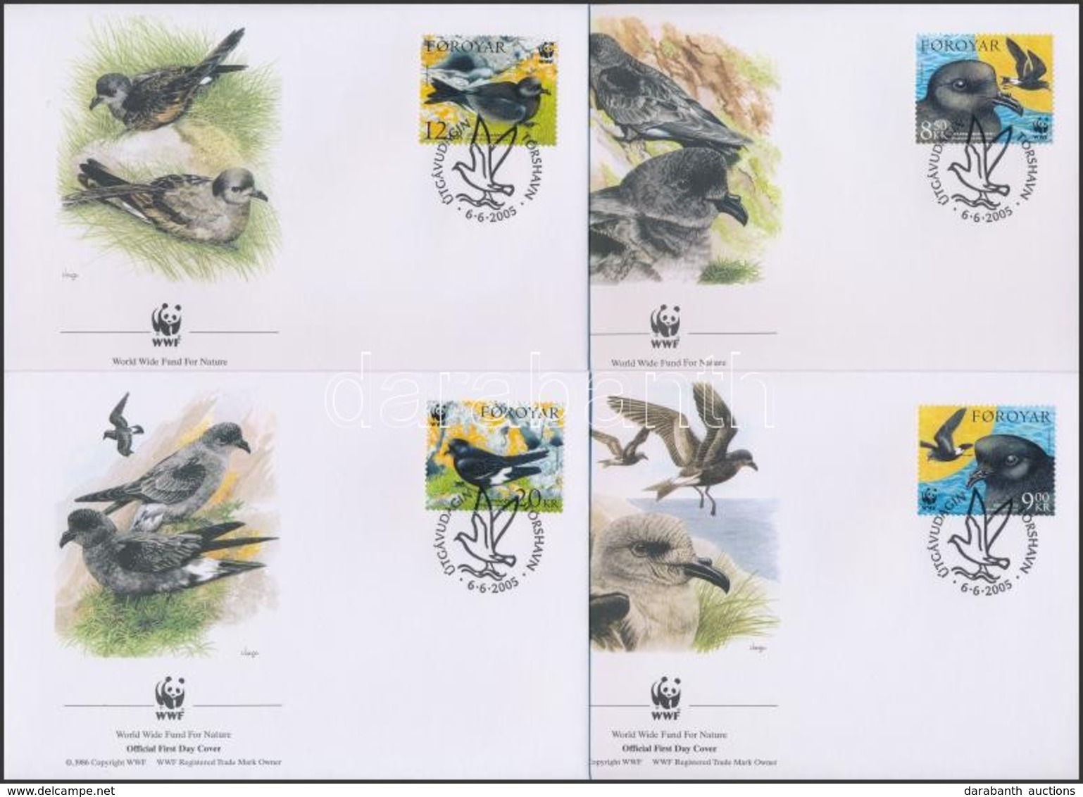 2005 WWF: Madarak Sor 4 Db FDC-n Mi 530-533 - Altri & Non Classificati