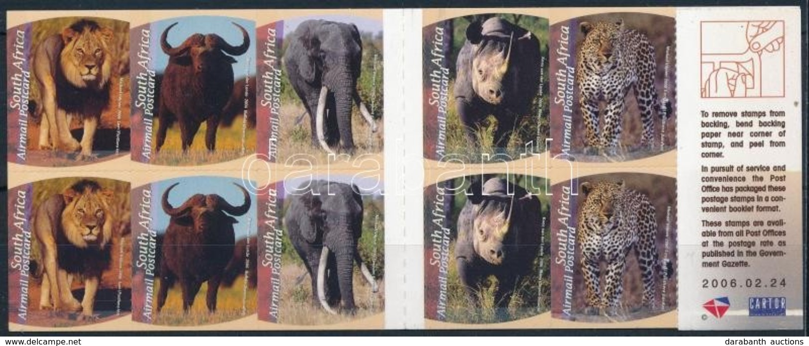 ** 1978 Állatok öntapadós Bélyegfüzet,
Animals Self Adhesive Stamp Booklets 
Mi 1692-1696 - Other & Unclassified