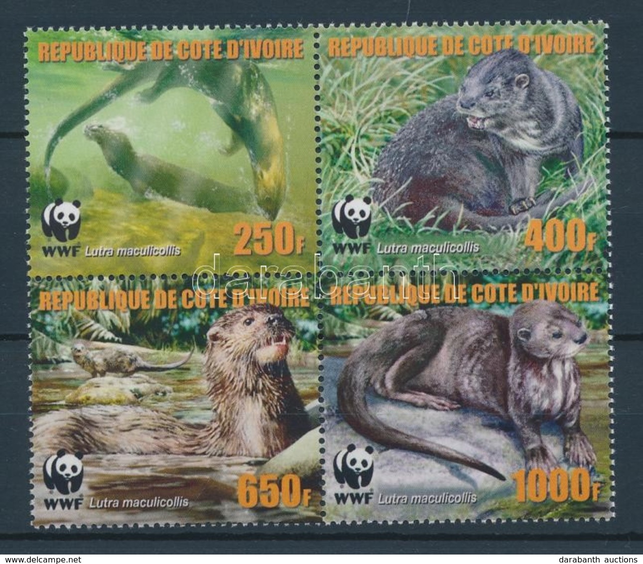 ** 2005 WWF Vidra (I) Négyestömb Mi 1349A-1352A - Autres & Non Classés