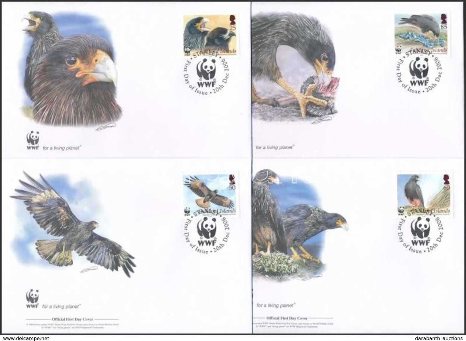 2006 WWF: Tűzföldi Karakara Sor Mi 976-979 4 Db FDC-n - Altri & Non Classificati