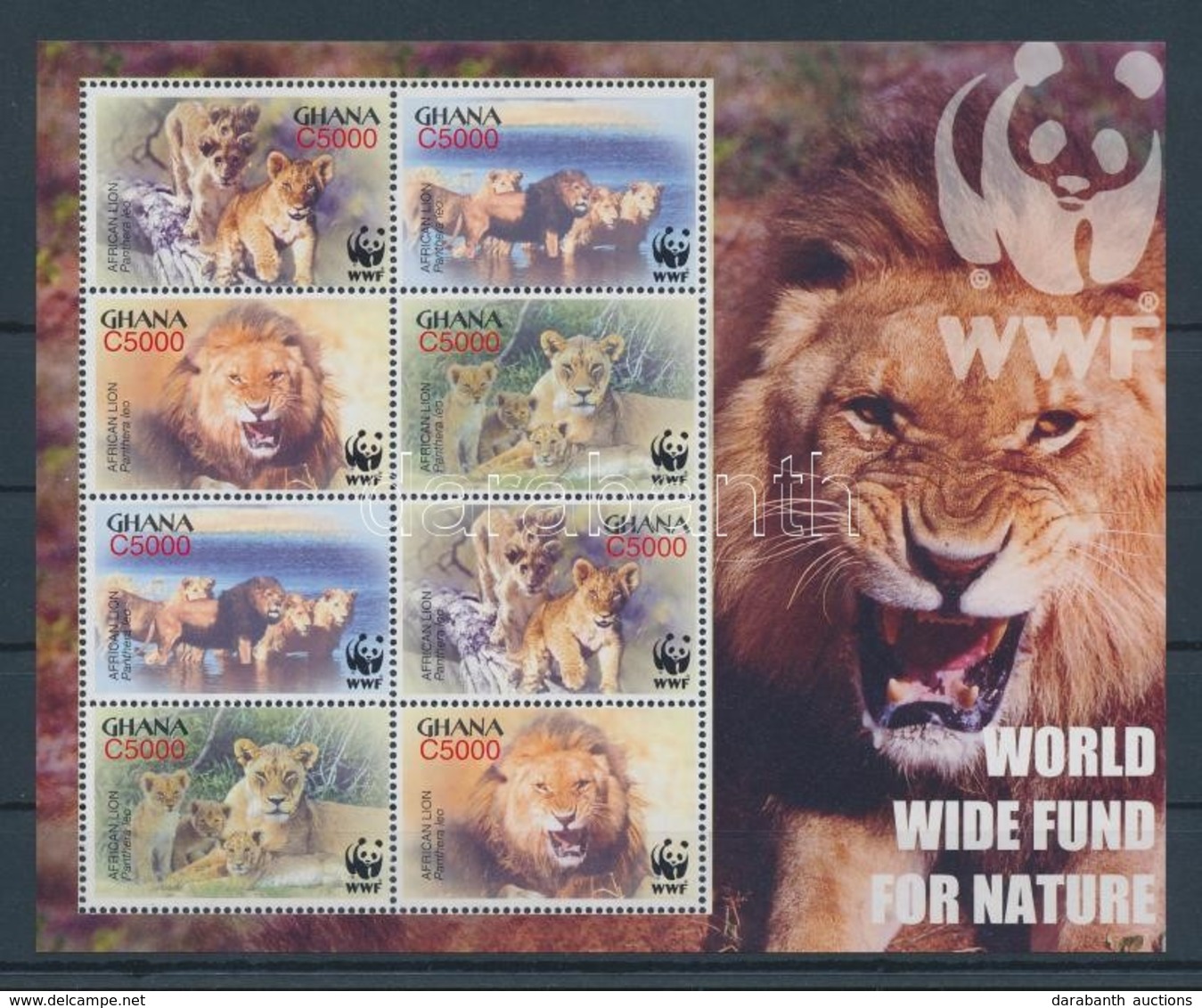 ** 2004 WWF: Oroszlánok Kisív Mi 3701-3704 - Altri & Non Classificati