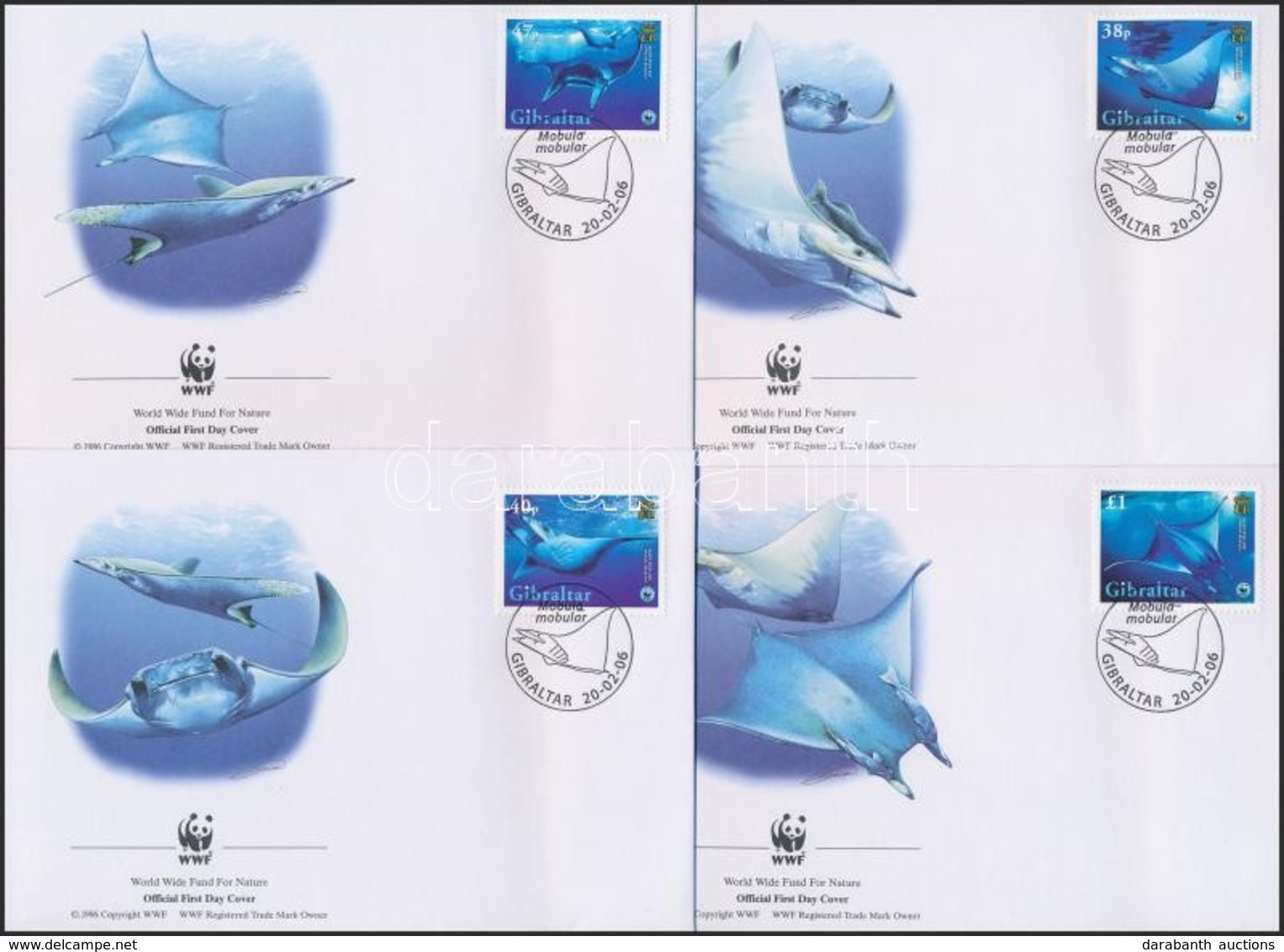 2006 WWF: Óriás Rája Sor 4 Db FDC-n Mi 1150-1153 - Other & Unclassified