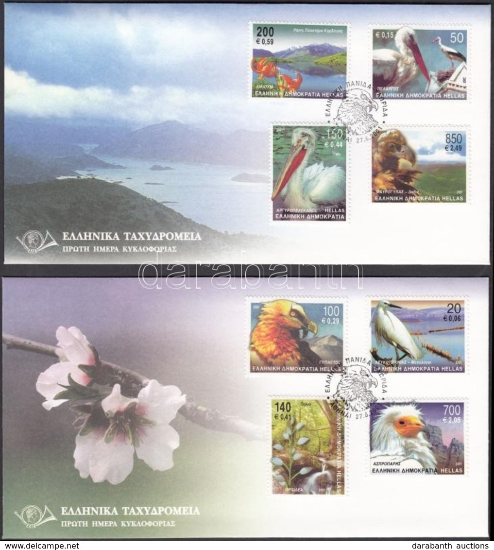 2001 Őshonos állatok és Növények Sor Mi 2071-2078 2 Db FDC-n - Autres & Non Classés