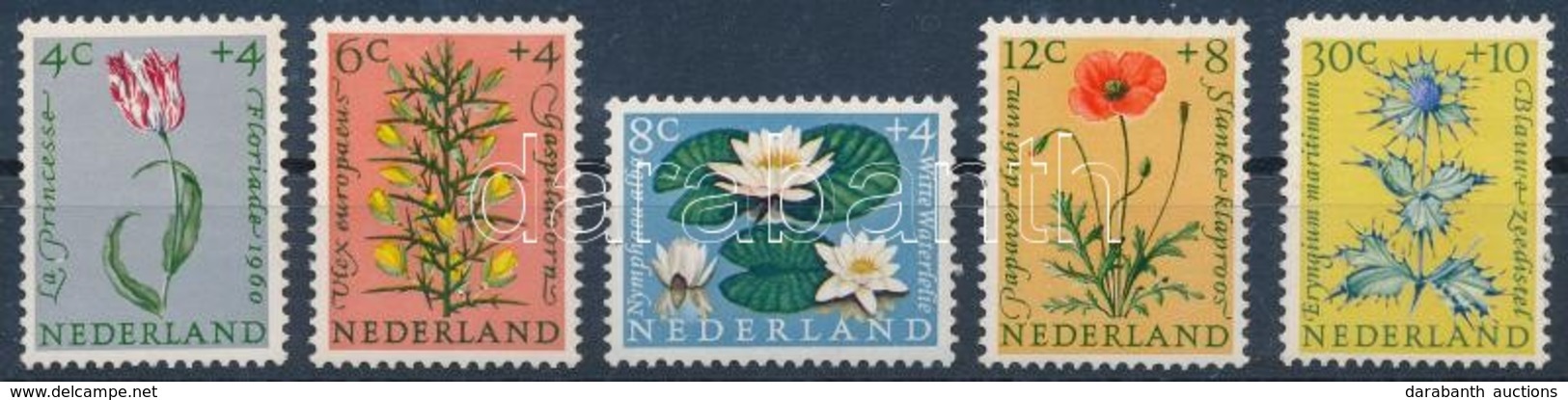 ** 1960 Virágok Sor,
Flowers Set
Mi 746-750 - Autres & Non Classés