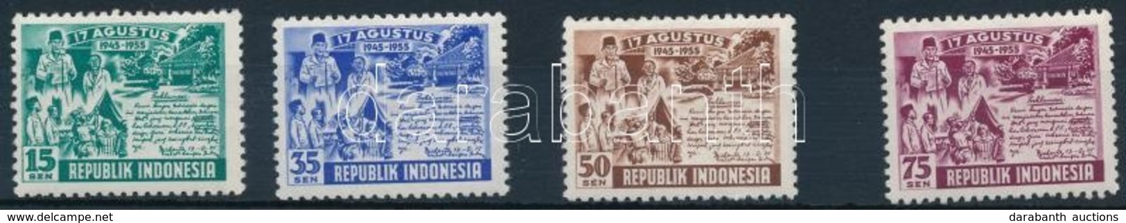** 1955 10 éves A Köztársaság,
Republic
Mi 143-146 - Sonstige & Ohne Zuordnung