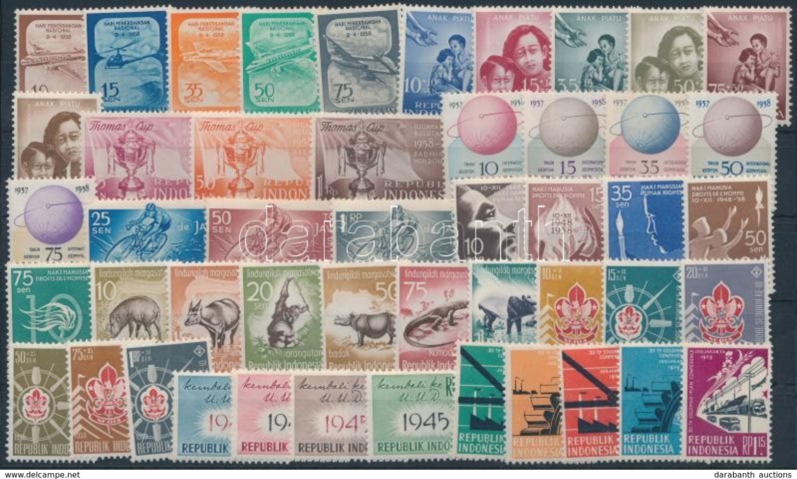 ** 1958 10 Klf Sor,
10 Diff. Set - Autres & Non Classés