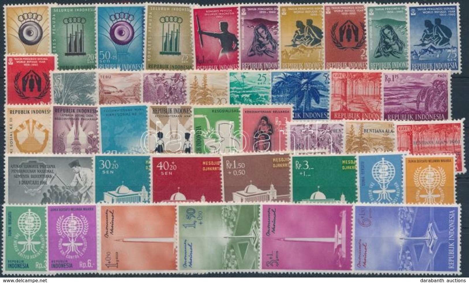 ** 1959 8 Klf Sor + 1 önálló érték,
8 Diff Set + 1 Value - Autres & Non Classés