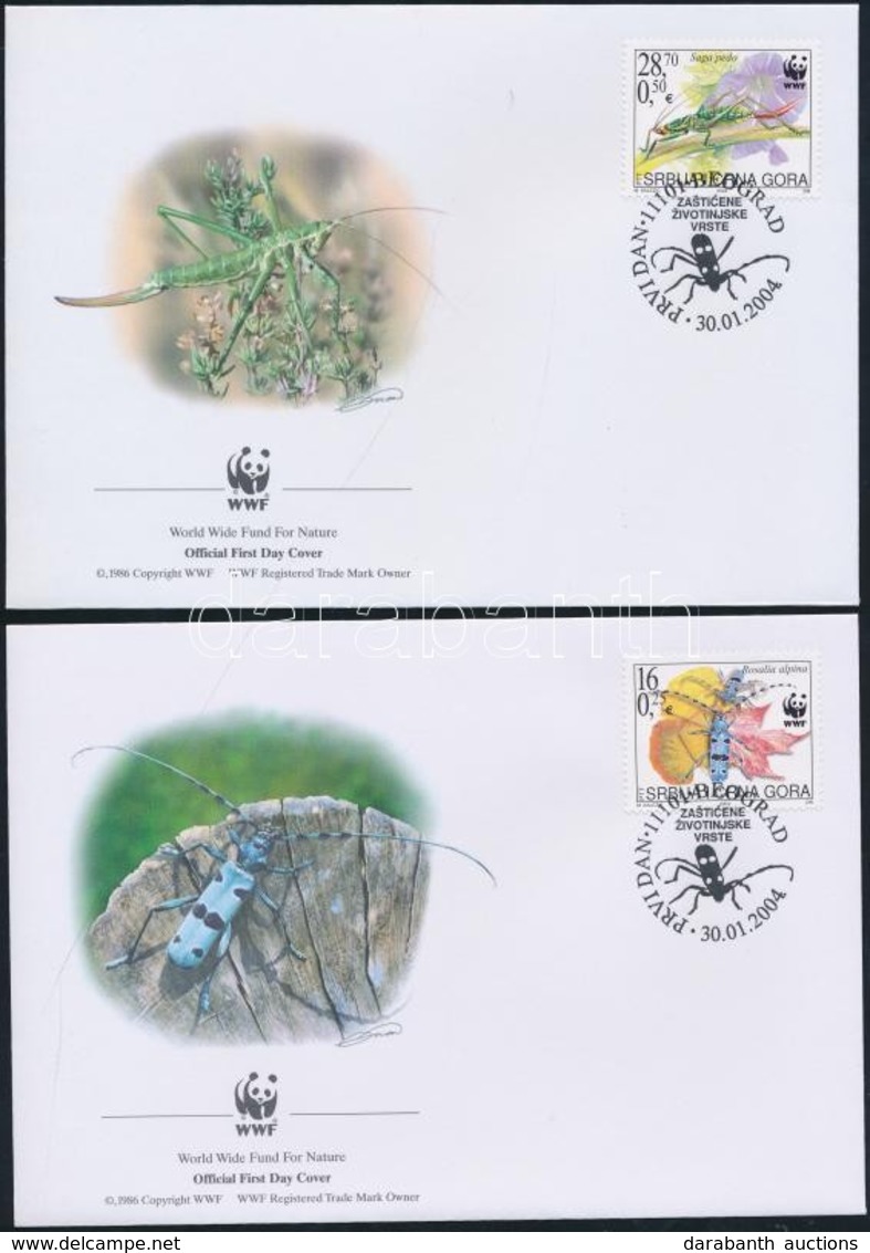 2004 WWF Rovarok Sor Mi 3173-3176 4 FDC-n - Altri & Non Classificati