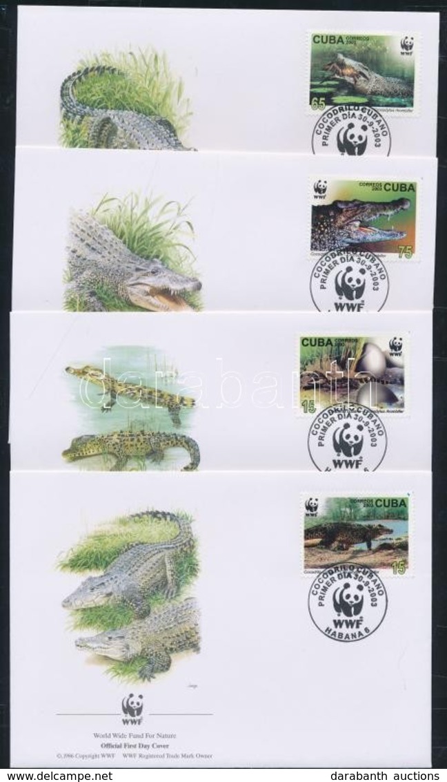 ** 2003 WWF: Krokodil Sor Mi 4553-4556 + 4 FDC - Altri & Non Classificati