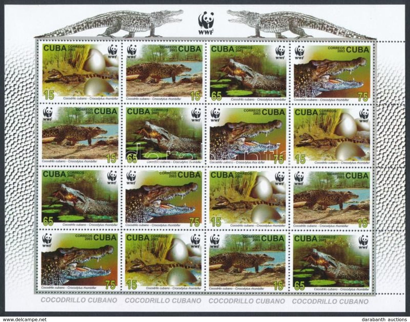 ** 2003 WWF: Kubai Krokodil Kisív Mi 4553-4556 - Altri & Non Classificati