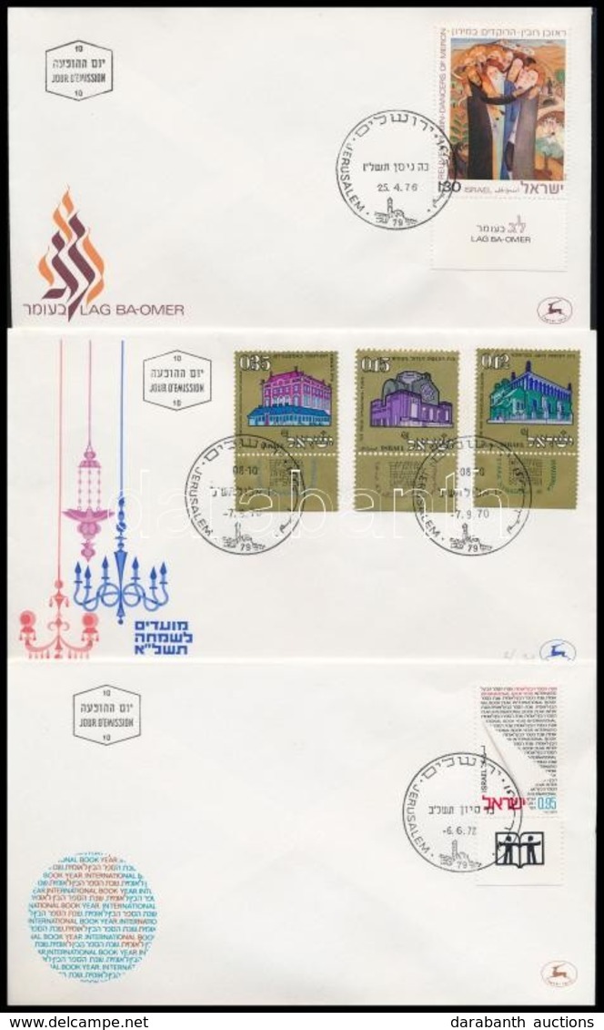 Izrael 1970-1978 8 Db Klf Tabos FDC - Altri & Non Classificati