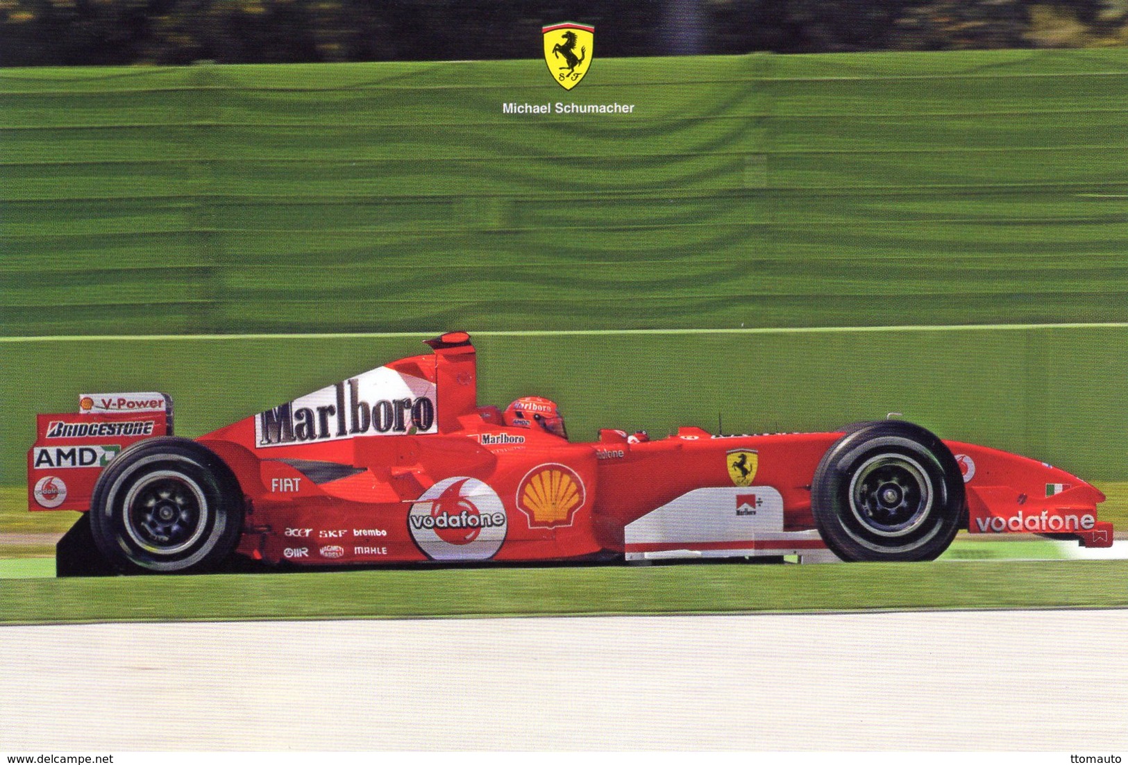 Michael Schumacher  -  Pilote Ferrari Grand Prix  -   Official Ferrari Promo Carte -  CP (signée) - Grand Prix / F1