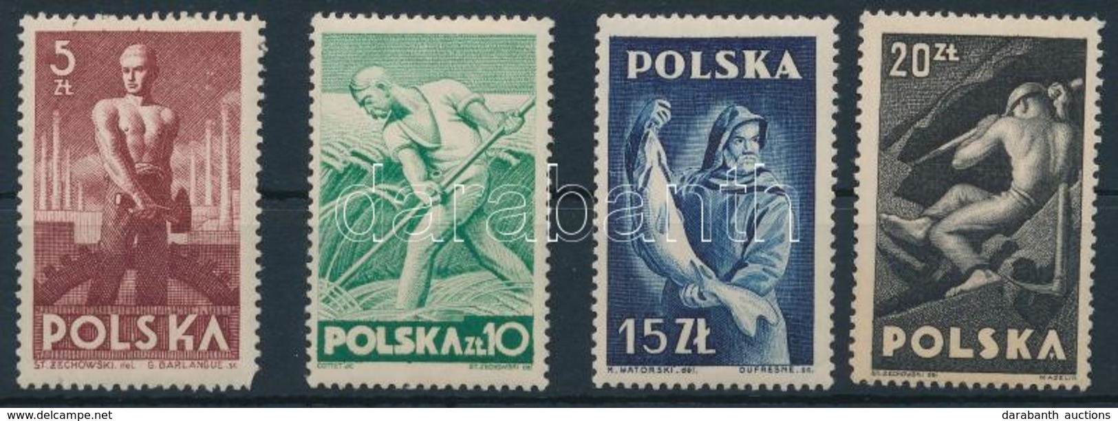 ** * 1945 Foglalkozások Sor (Mi 473 Falcos),
Jobs Set (Mi 473 Hinged)
Mi 472 - 475 - Altri & Non Classificati