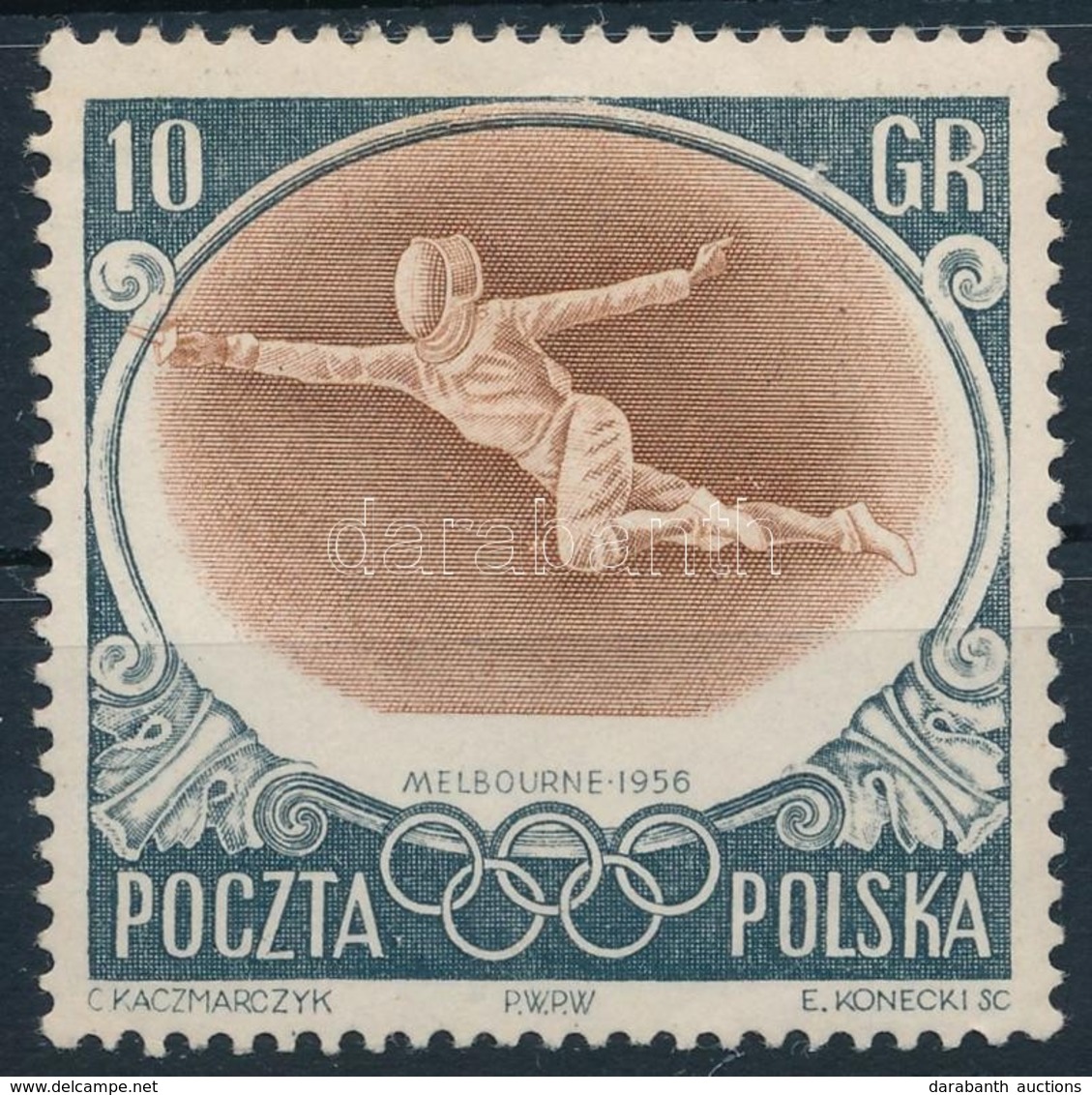 * 1956 Olimpia 10gr Eltolódott Középrésszel - Altri & Non Classificati