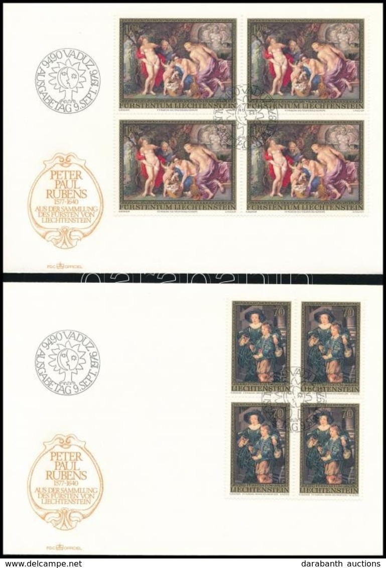 1976 Rubens Sor 4-es Tömbökben Mi 655-657 3 Db FDC-n - Autres & Non Classés