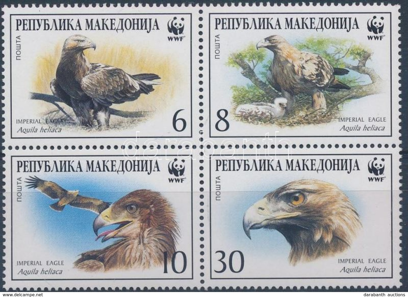 ** 2001 WWF Parlagi Sas Négyestömb + 4 FDC Mi 215-218 - Altri & Non Classificati