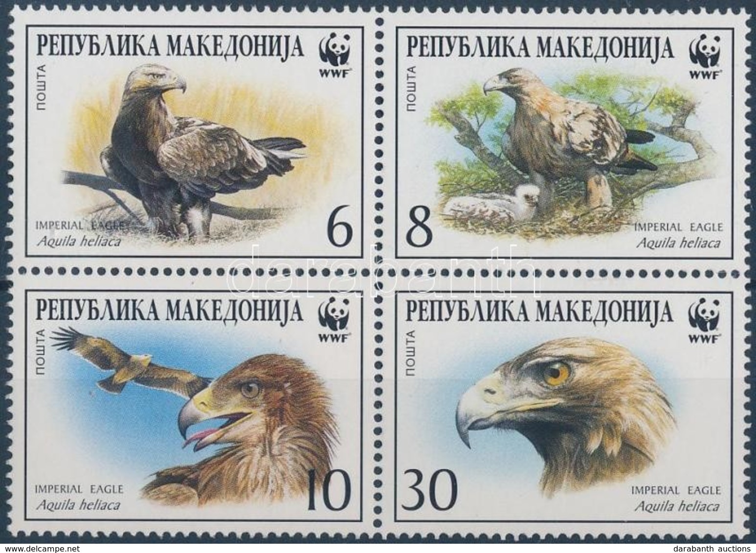 ** 2001 WWF Parlagi Sas Négyestömb + 4 FDC Mi 215-218 - Altri & Non Classificati