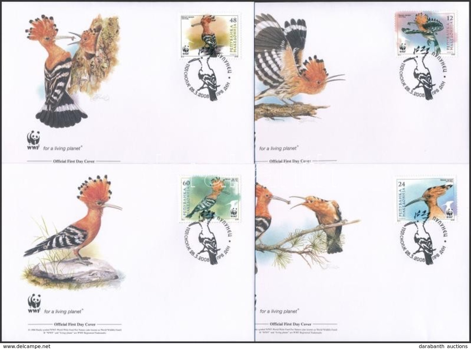 2008 WWF: Búbos Banka Sor Mi 453-456 4 Db FDC-n - Autres & Non Classés