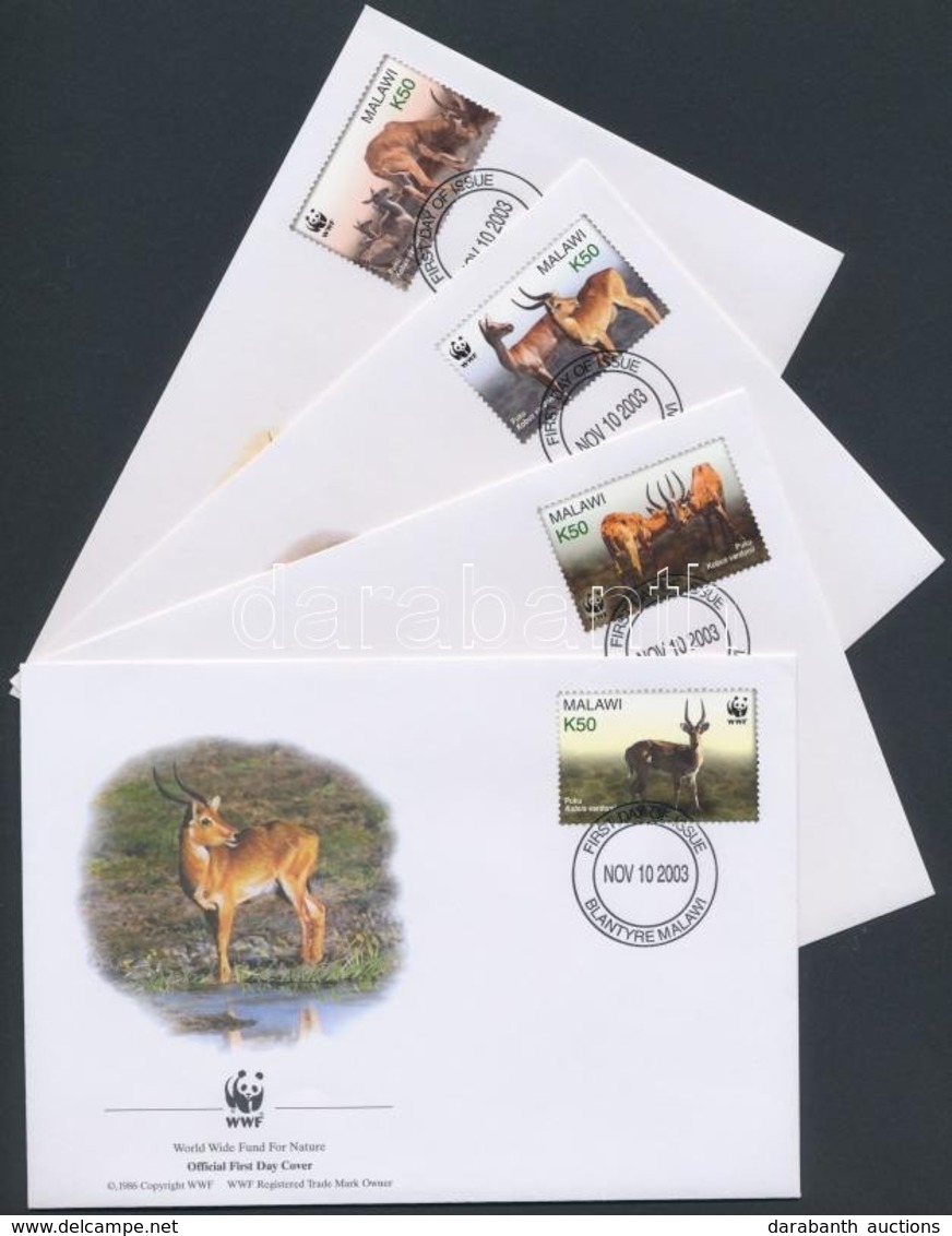 2003 WWF Mocsári Antilop Sor Mi 721-724 4 FDC - Autres & Non Classés