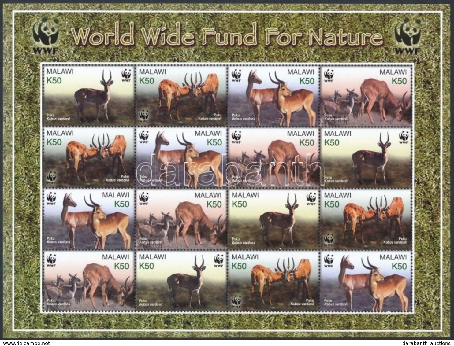 ** 2003 WWF: Puku Mocsári Antilop Kisív Mi 721-724 - Altri & Non Classificati