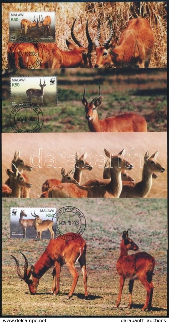 2003 WWF: Puku Mocsári Antilop Sor 4 Db CM-en Mi 721-724 - Autres & Non Classés