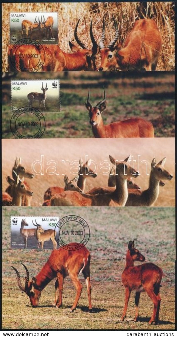 2003 WWF: Puku Mocsári Antilop Sor 4 Db CM-en Mi 721-724 - Altri & Non Classificati