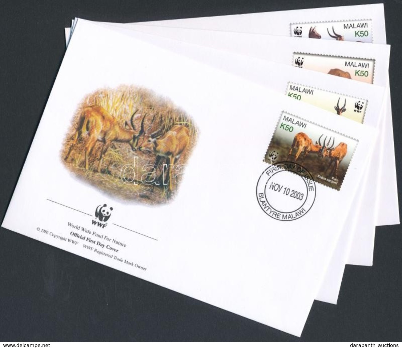 2003 WWF: Puku Sor Párokban Mi 721-724 4 Db FDC-n - Altri & Non Classificati