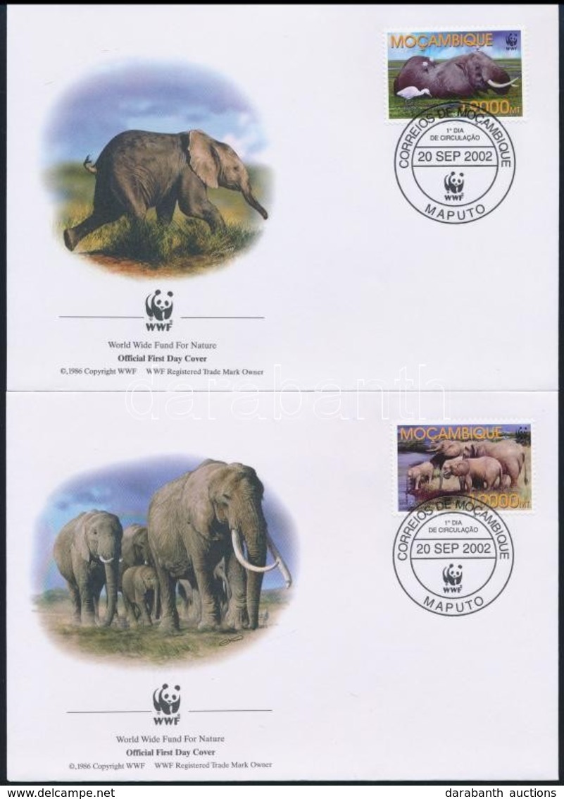 2002 WWF Afrikai Elefánt Sor 4 FDC-n Mi 2393-2396 - Andere & Zonder Classificatie