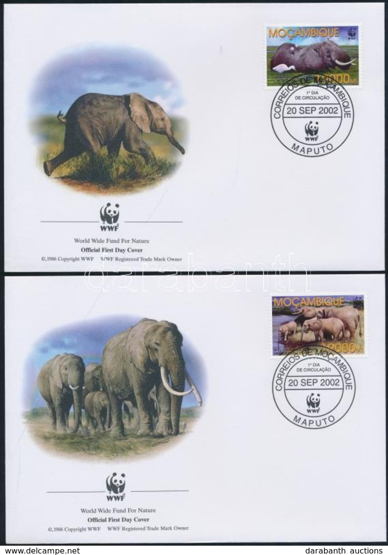 2002 WWF Afrikai Szavanna Elefánt Sor Mi 2393-2396 4 Db FDC-n - Autres & Non Classés