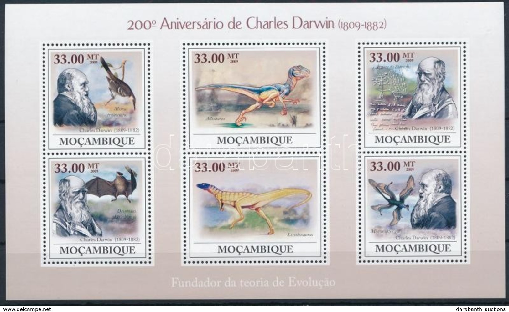 ** 2009 Charles Darwin Kisív Mi 3434-3439 - Autres & Non Classés