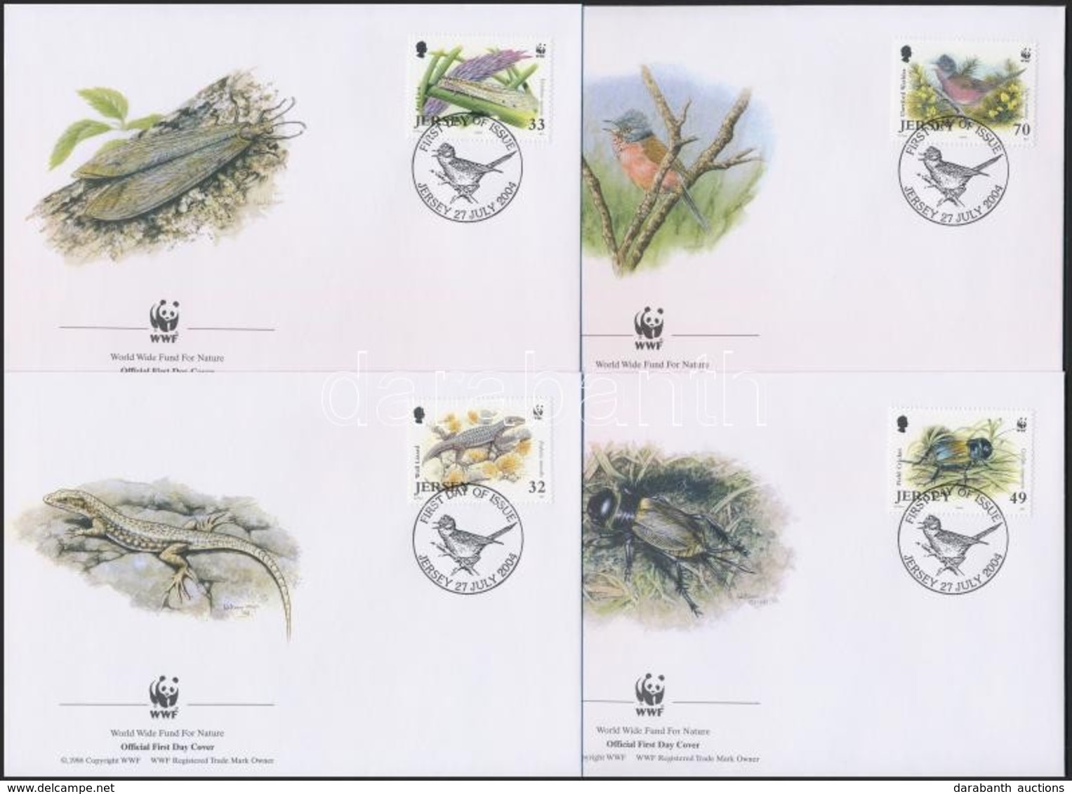 2004 WWF: Veszélyeztetett állatok Sor 4 Db FDC-n Mi 1143-1146 - Autres & Non Classés