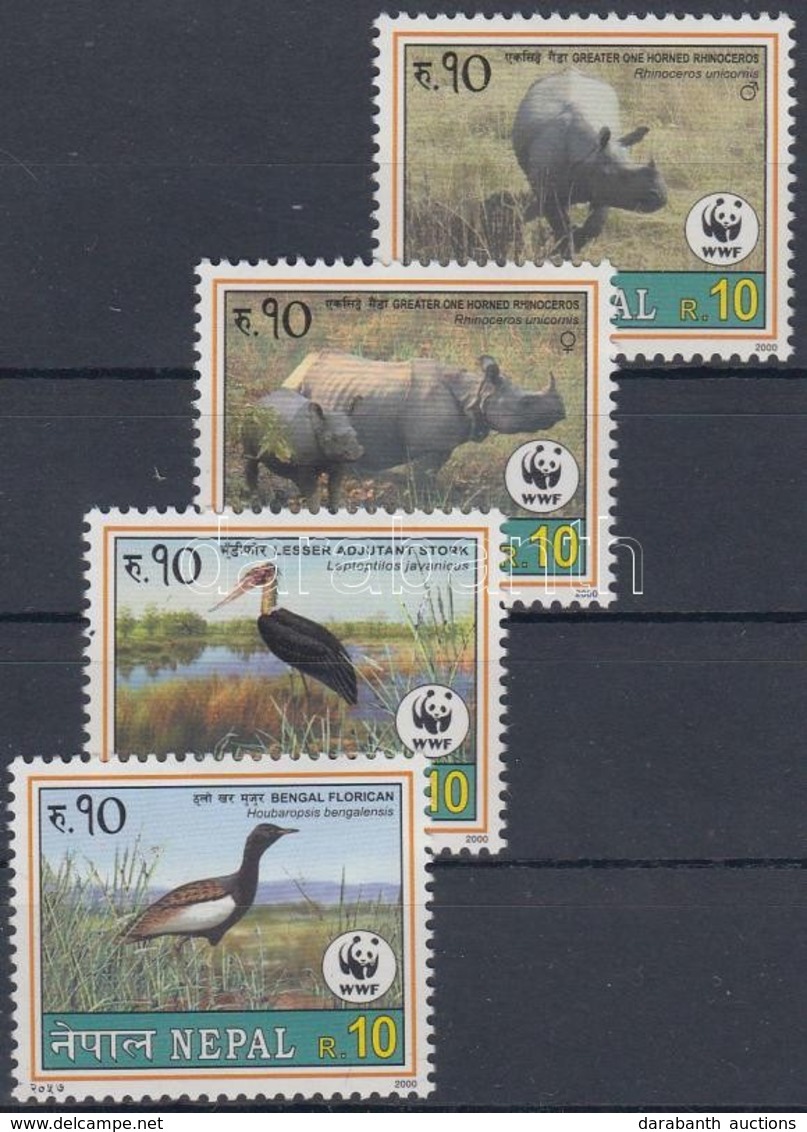 ** 2000 WWF Ritka állatok Sor + 4 FDC Mi 718-721 - Altri & Non Classificati