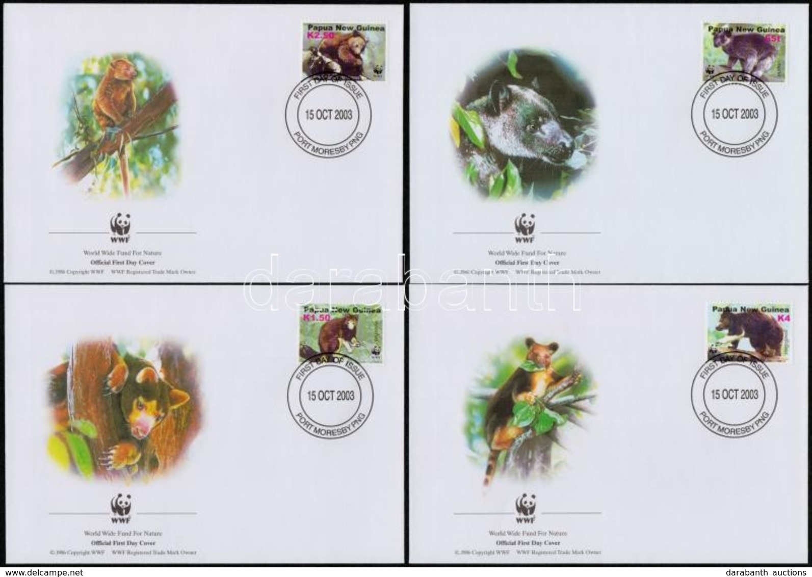 2003 WWF: állatok Sor 4 FDC Mi 1017-1020 - Autres & Non Classés