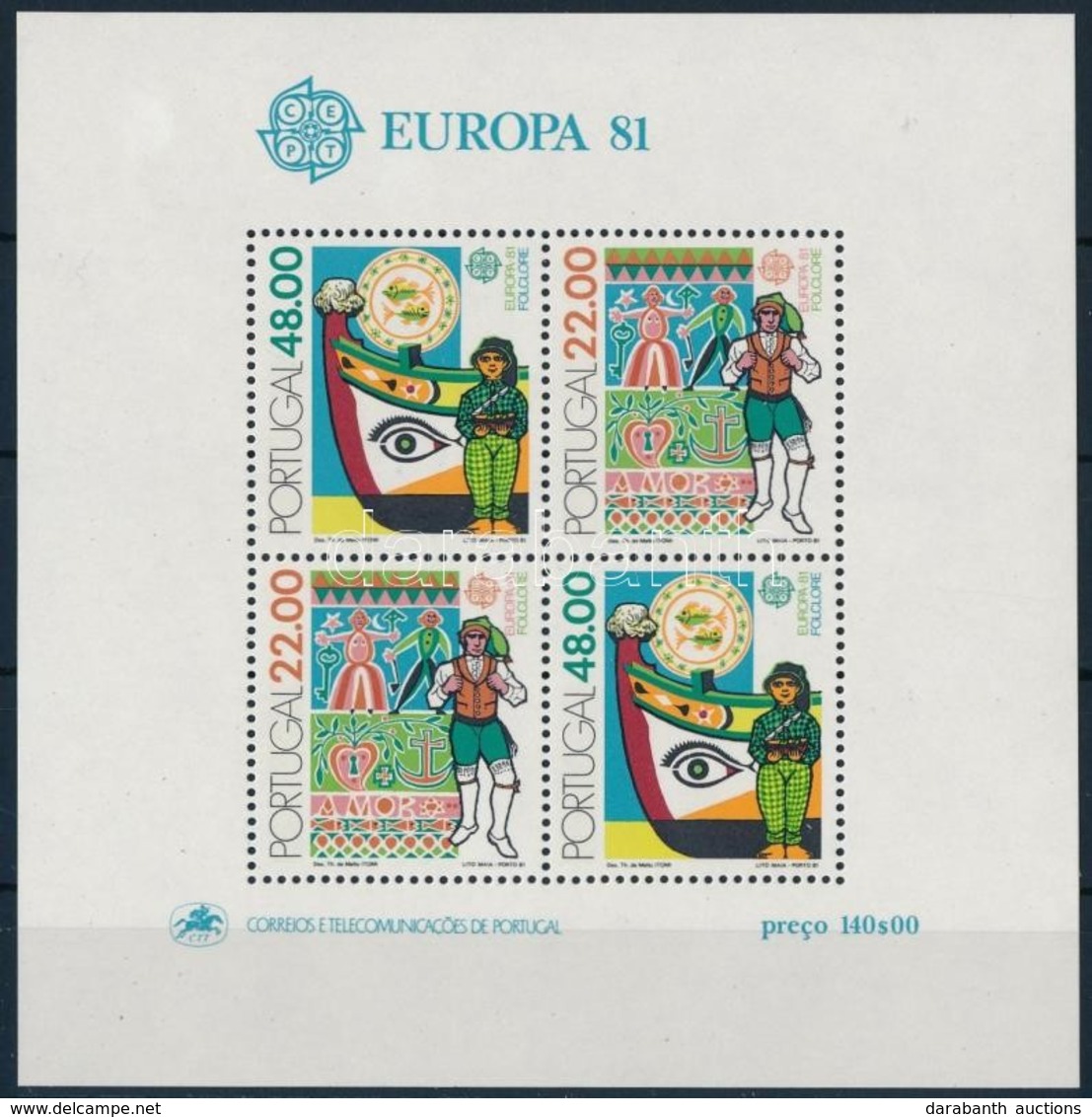 ** 1981 Europa CEPT Blokk,
Europa CEPT
Mi 32 - Andere & Zonder Classificatie