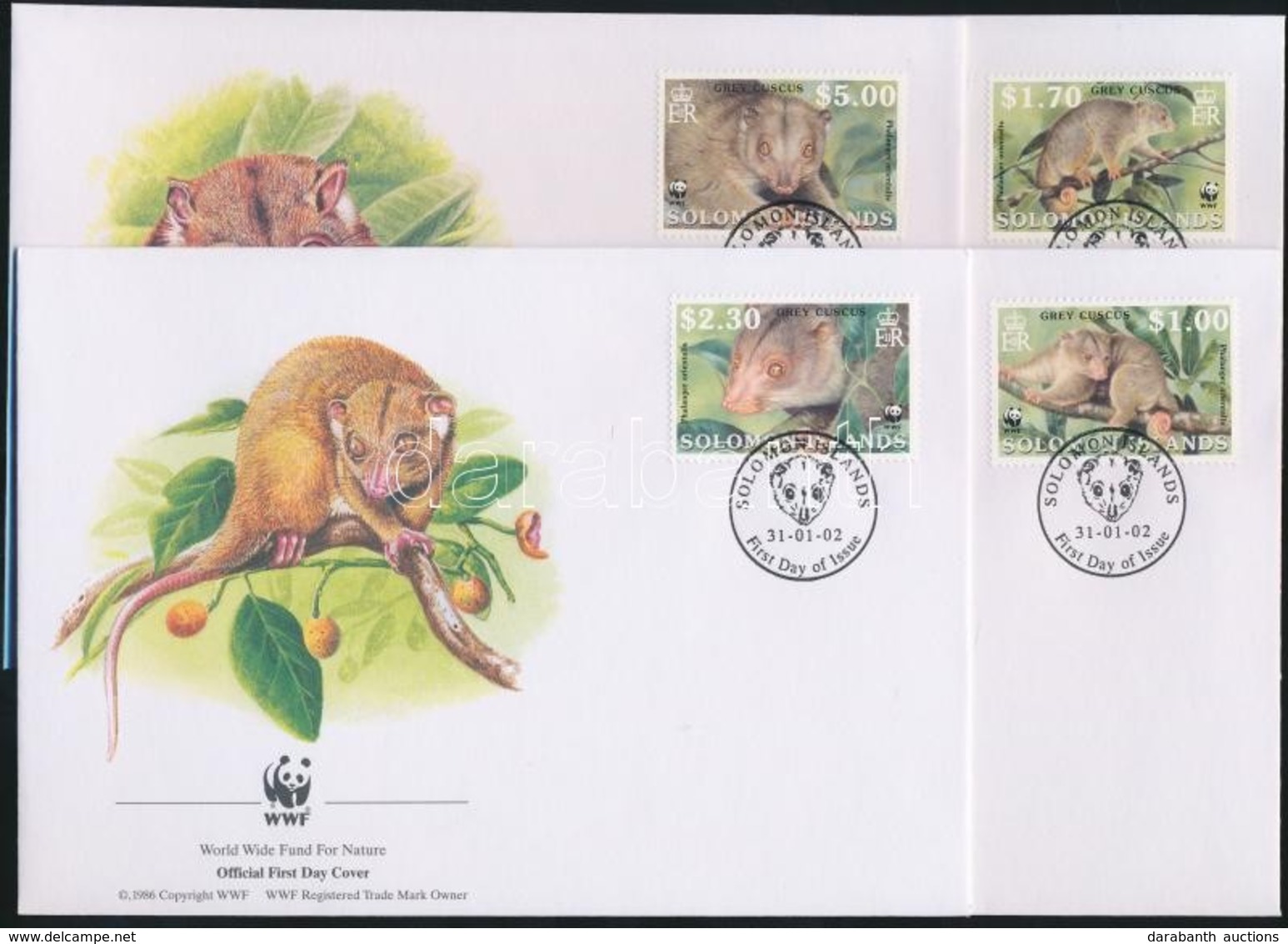 2002 WWF Hegyi Kuszkusz Sor Mi 1062-1065 4 FDC - Altri & Non Classificati