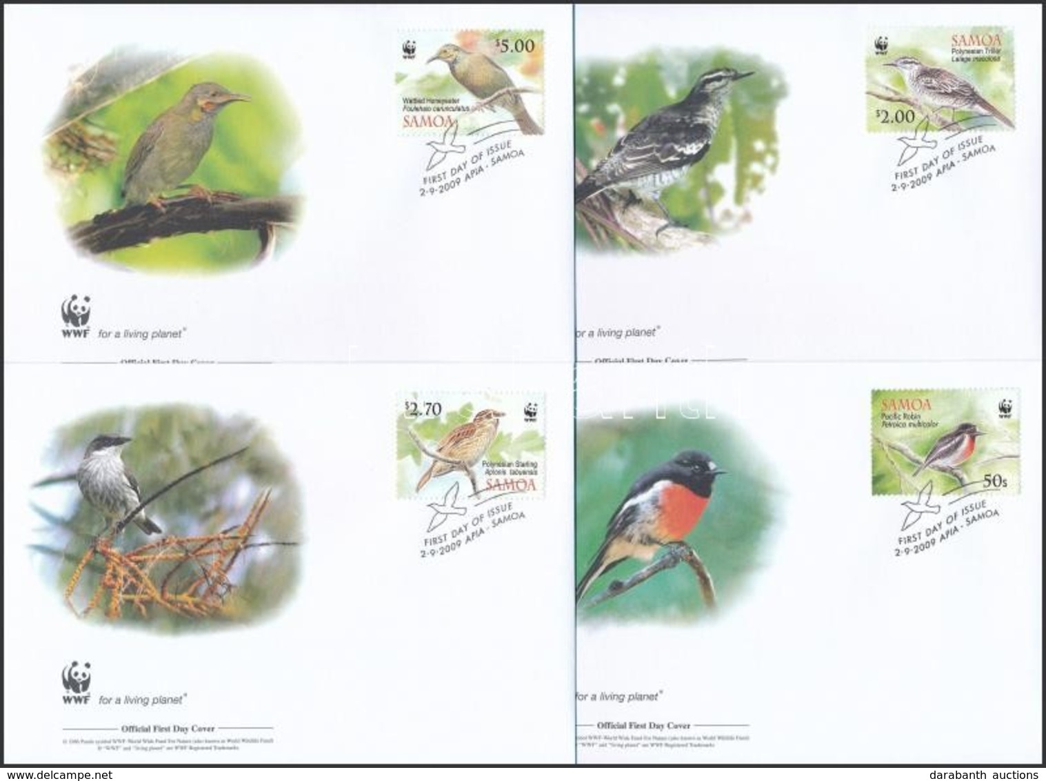 2007 WWF: Madarak Sor Mi 1067-1070 4 Db FDC-n - Altri & Non Classificati