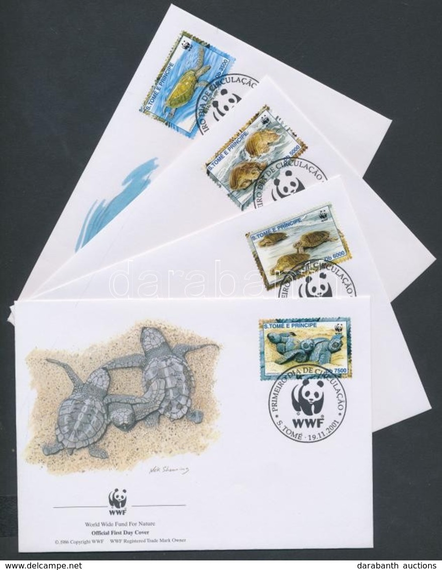 2001 WWF Fattyúteknős Sor Mi 1899-1902 4 FDC - Autres & Non Classés