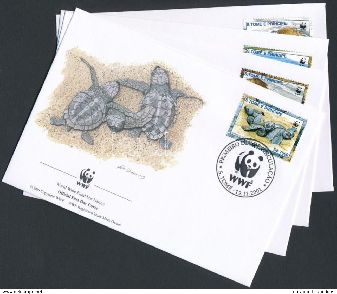 2001 WWF Teknősök Sor 4 Db FDC-n Mi 1899-1902 - Autres & Non Classés