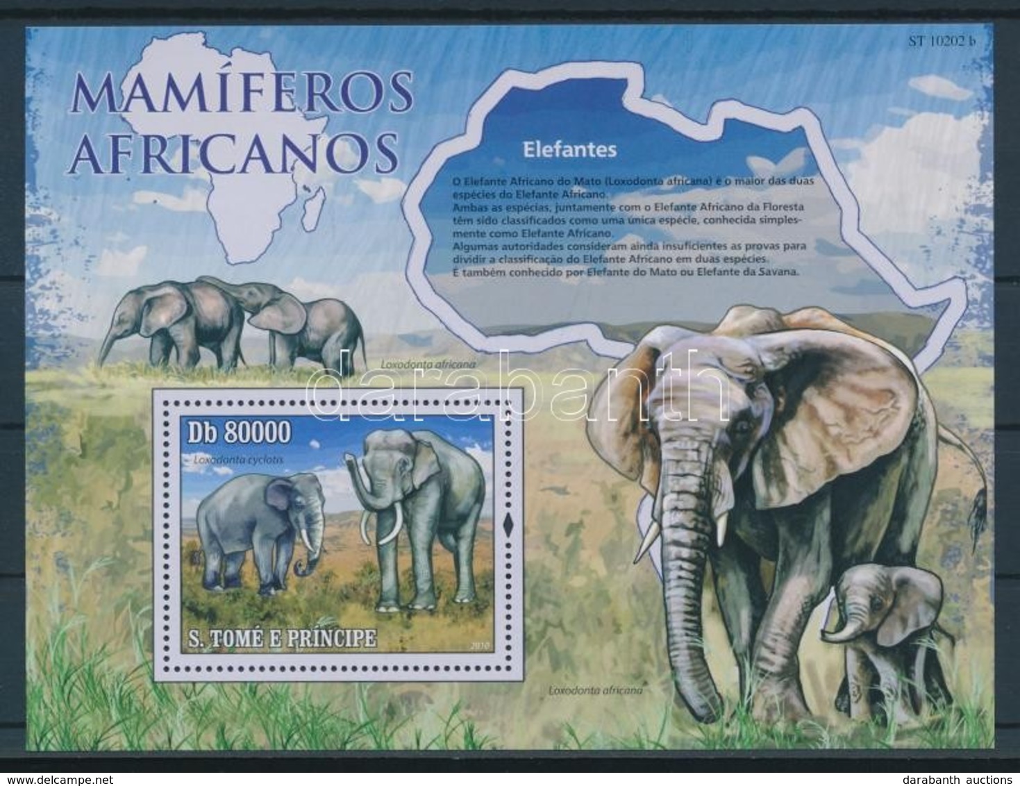 ** 2010 Afrikai Emlősállatok, Elefánt Blokk Mi 769 - Autres & Non Classés