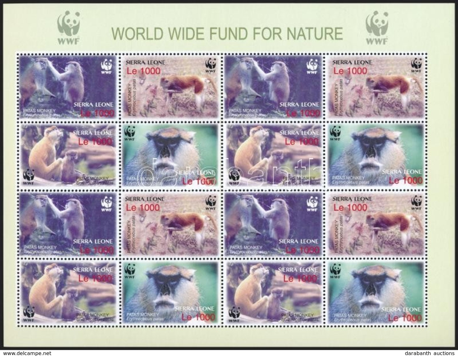 ** 2004 WWF: Huszár Majom Kisív Mi 4694-4697 - Altri & Non Classificati