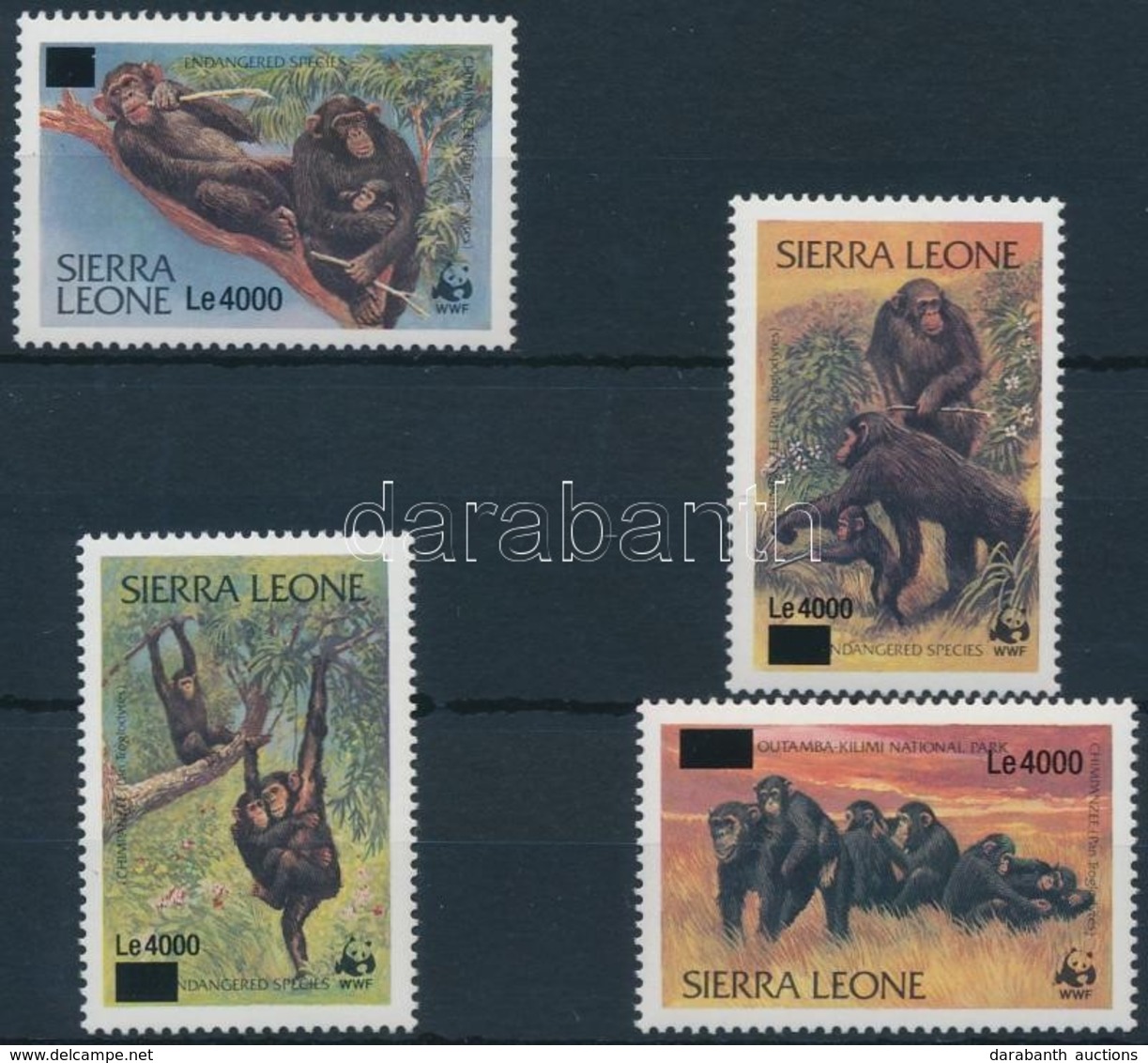 ** 2008 WWF: Csimpánz Felülnyomott Sor Mi 5067-5070 - Altri & Non Classificati