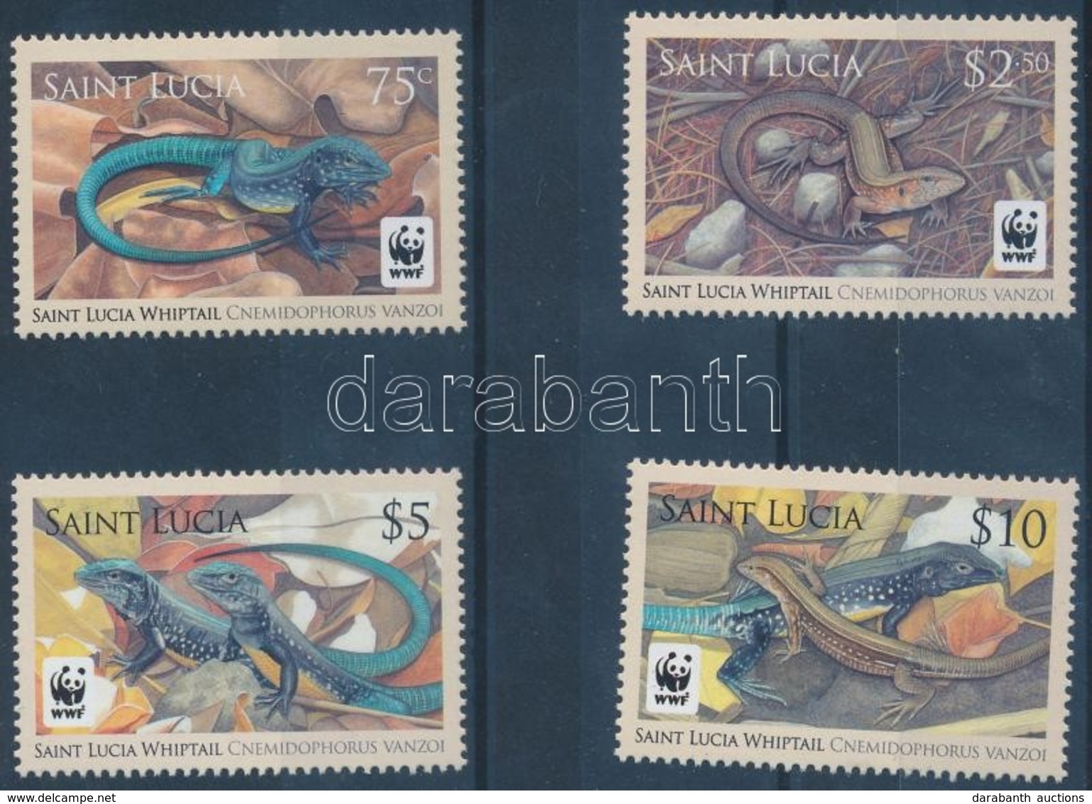 ** 2008 WWF: St. Lucia-i Fürge Gyík Sor Mi 1275-1278 - Autres & Non Classés