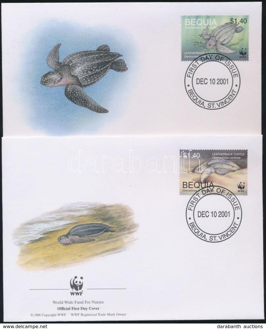 2001 WWF Kérgesteknős Sor Mi 306-309 4 FDC - Altri & Non Classificati