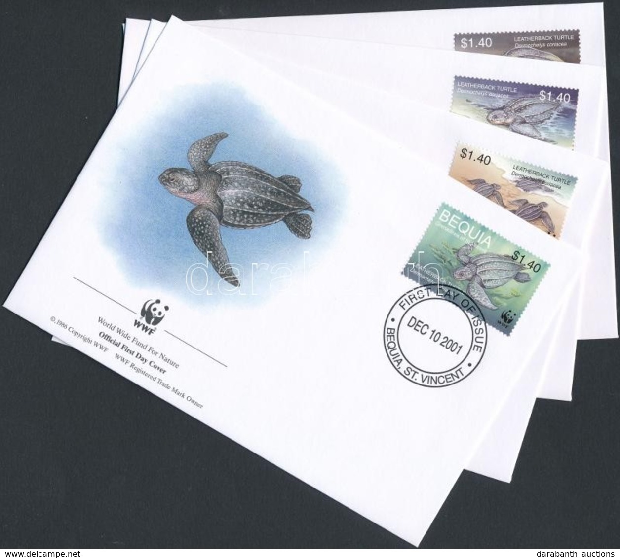 2001 WWF: Teknősök Sor 4 Db FDC-n Mi 306-309 - Altri & Non Classificati