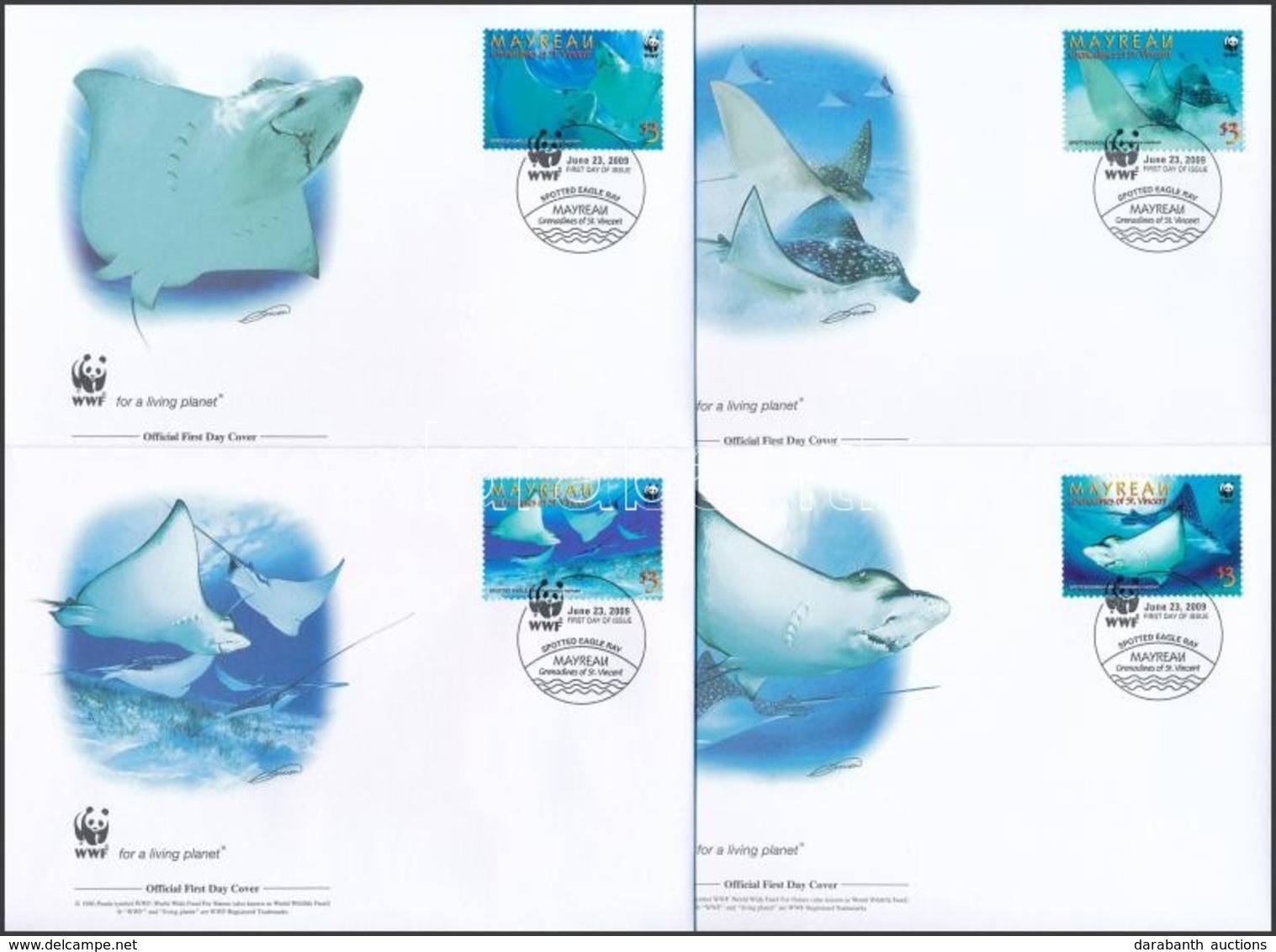 2009 WWF: Rája Sor 4 Db FDC-n Mi 46-49 - Altri & Non Classificati