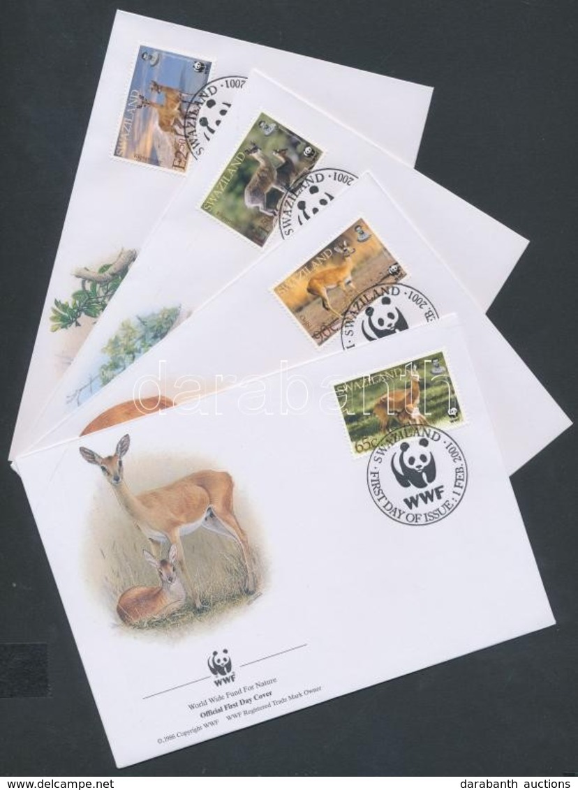 2001 WWF Őshonos Antilopfajták Sor Mi 702-705 4 FDC - Altri & Non Classificati