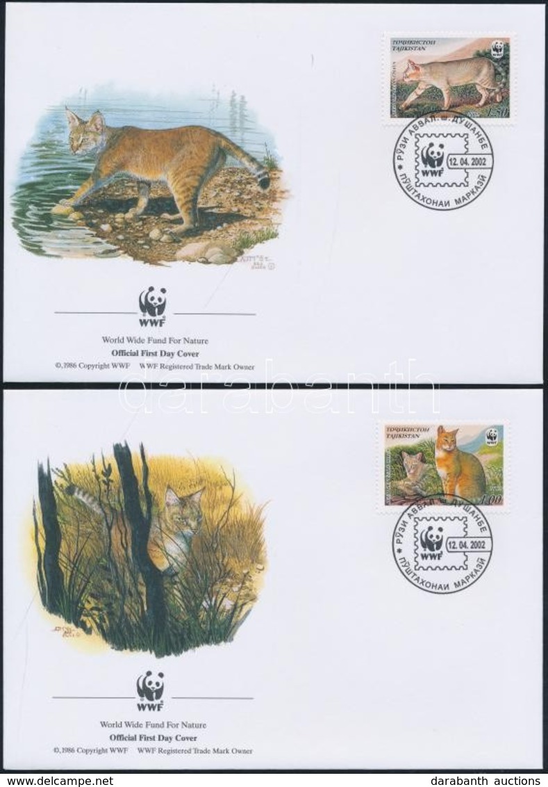 2002 WWF: Mocsári Macska Sor Mi 208-211 4 Db FDC-n - Autres & Non Classés